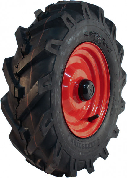 Luchtband + wiel 4.80/4.00-8 (122/90-8) V-8501 4PR + 2.50Ax8H2 ET-17 NL88 44 A4 staal rood links