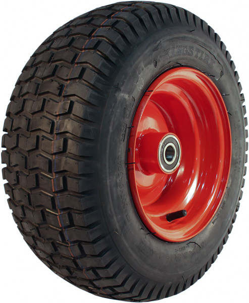 Luchtband + wiel 16x6.50-8 V-3502 4PR + 5.50Bx8H2 ET0 NL100 staal rood