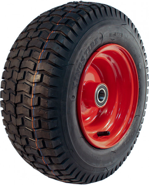 Luchtband + wiel 16x6.50-8 V-3502 6PR + 5.50Bx8H2 ET0 NL100 A3 staal rood