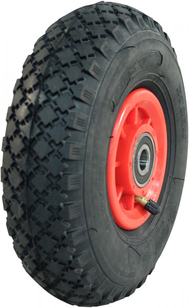 Luchtband + wiel 3.00-4 S-2303 4PR + 2.10x4 NL75 kunststof rood