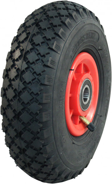 Luchtband + wiel 3.00-4 S-2303 2PR + 2.10x4 NL75 kunststof rood