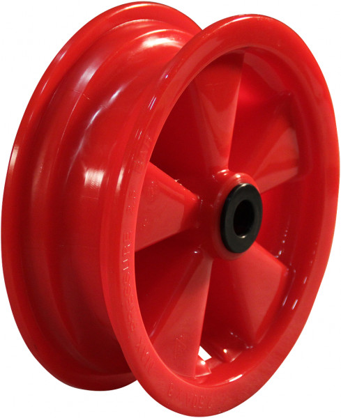 Wiel 2.50Ax8 glijlager Ø20 NL88 kunststof rood