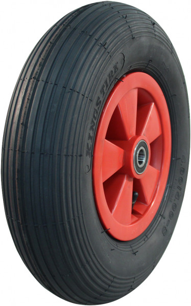 Luchtband + wiel 4.80/4.00-8 S-2202 4PR + 2.50Ax8 NL88 A3 kunststof rood