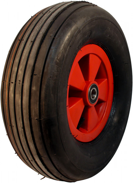 Luchtband + wiel 16x6.50-8 V-3503 4PR + 2.50Ax8 NL88 kunststof rood