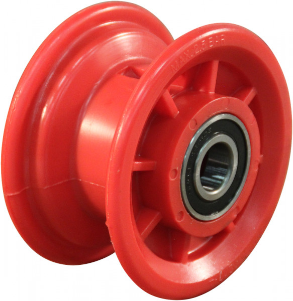 Wiel 2.10x4 kogellager Ø20 NL75 kunststof rood