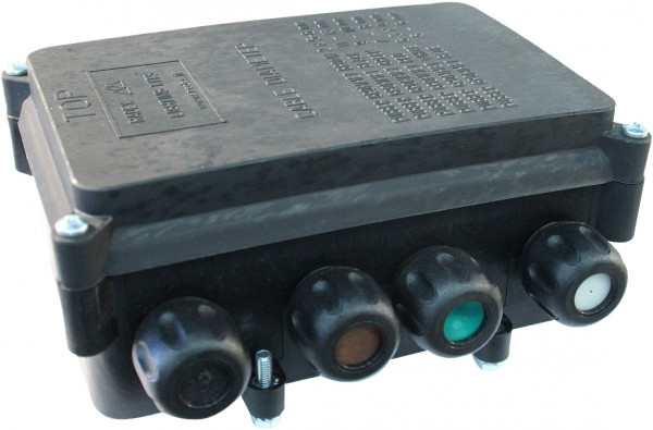 Kabelverbindingsdoos 8-polig , AMP 6,3mm vlaksteker