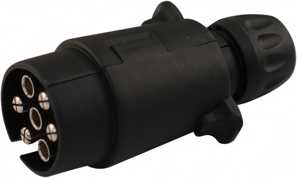 Stekker 7 - polig , kunststof vouwbaar vlaksteker aansluiting , tule met 2 gaten