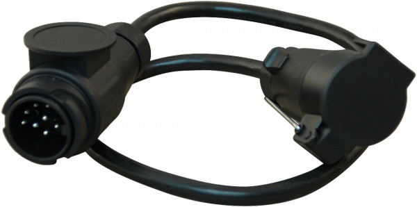 Adapterkabel auto 13-polig (Jäger systeem) - ahw 7-polig 90cm