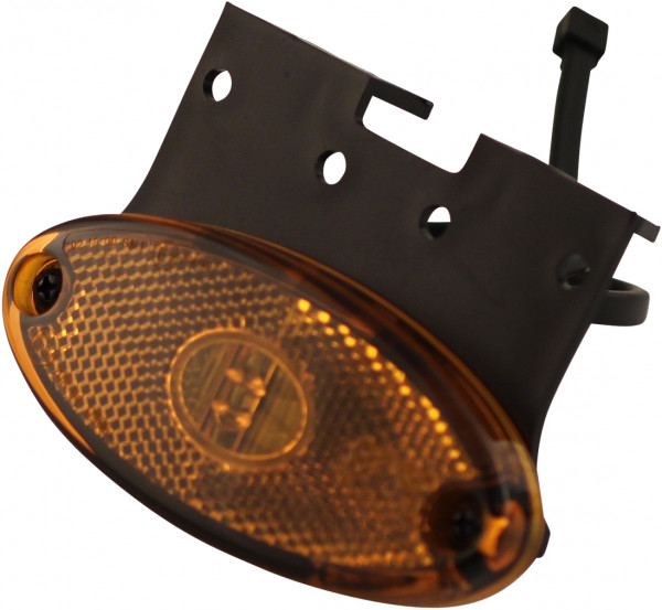 Zijmarkeringslamp Aspöck Flatpoint II led Orange Inclusief montagesteun "C" 90° DC kabel 500mm