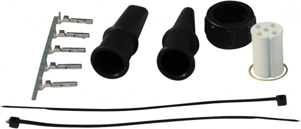 Bajonet stekker 5-polig rechts wit