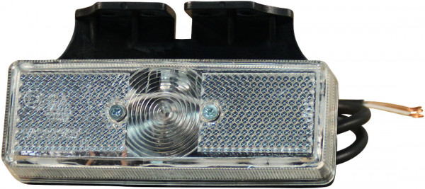 Breedtelicht met reflector serie 903 wit met rubber houder kabel met open eind 50cm