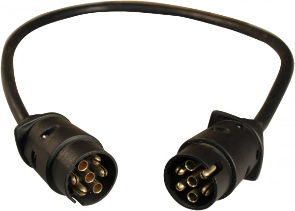 Verlengkabel 7 - polig , 0,8m kunststof stekkers