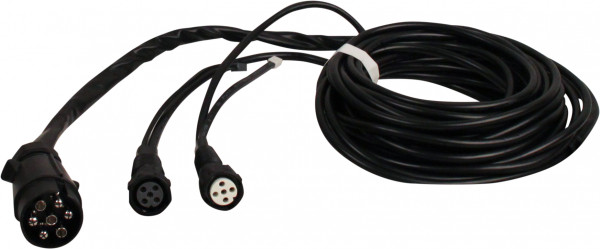 Kabelboom 7-polig 9,5m , bajonet 5-polig , vertakking 2x 0,2m DC