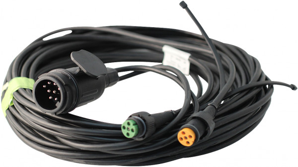 Kabelboom 13-polig 9,0m , bajonet 5-polig , vertakking 2x 0,2m DC