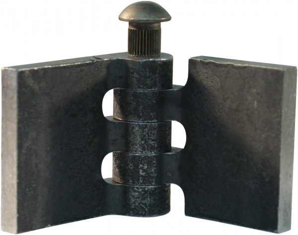 Recht portierscharnier met stalen pen 40 x 40mm scharnierblad blank