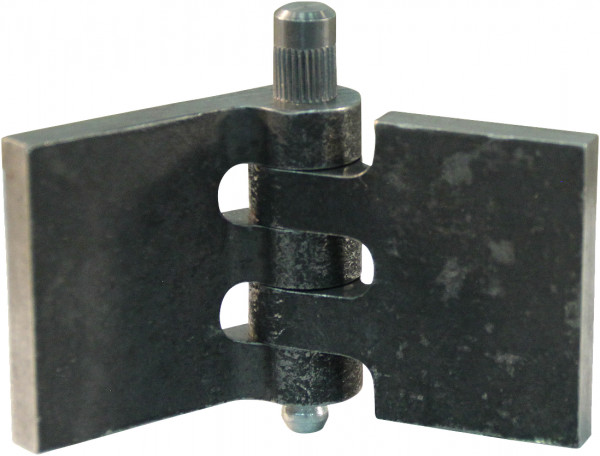 Recht portierscharnier met pen met smeernippel 40 x 40mm scharnierblad blank