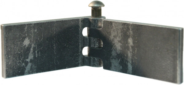 Recht portierscharnier met stalen pen 40 x 80mm scharnierblad blank
