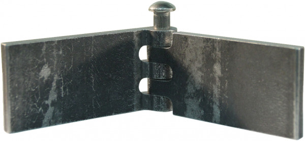 Recht portierscharnier met rvs pen 40 x 80mm scharnierblad blank