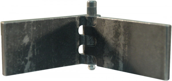 Recht portierscharnier met pen met smeernippel 40 x 80mm scharnierblad blank