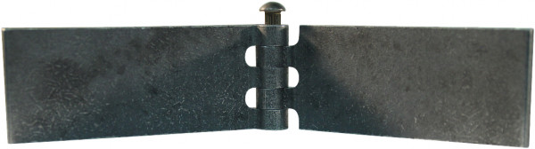 Recht portierscharnier met stalen pen 40 x 100mm scharnierblad blank