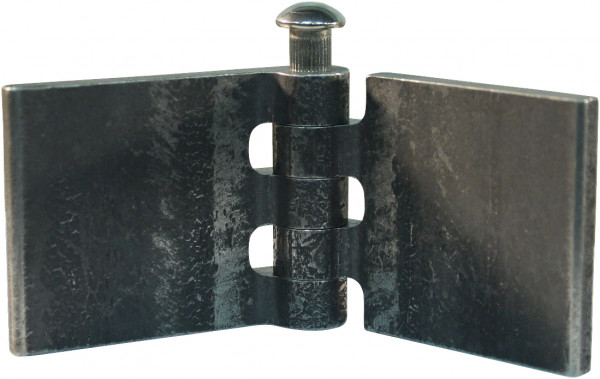 Recht portierscharnier met rvs pen 50 x 60mm scharnierblad blank