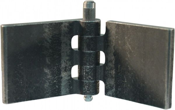 Recht portierscharnier met pen met smeernippel 50 x 60mm scharnierblad blank