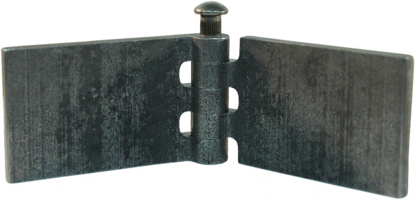 Recht portierscharnier met stalen pen 50 x 80mm scharnierblad blank