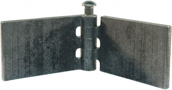 Recht portierscharnier met rvs pen 50 x 80mm scharnierblad blank