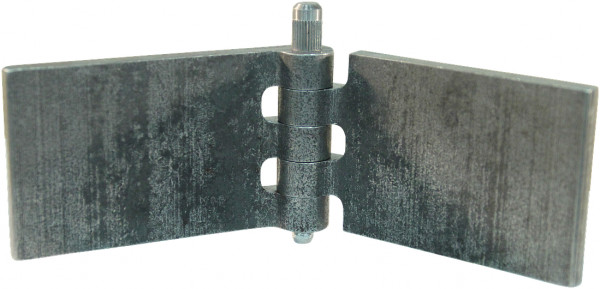 Recht portierscharnier met pen met smeernippel 50 x 80mm scharnierblad blank niet demonteerbaar