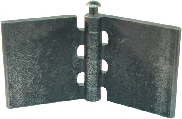 Recht portierscharnier met rvs pen 60 x 60mm scharnierblad blank