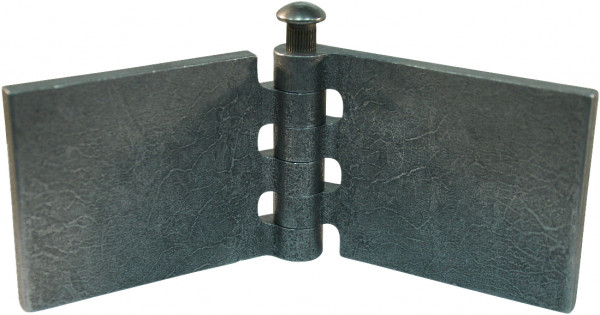 Recht portierscharnier met stalen pen 60 x 80mm scharnierblad blank