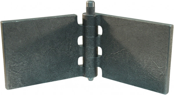 Recht portierscharnier met pen met smeernippel 60 x 80mm scharnierblad blank