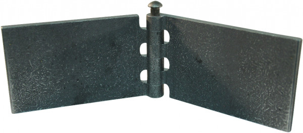 Recht portierscharnier met stalen pen 60 x 100mm scharnierblad blank