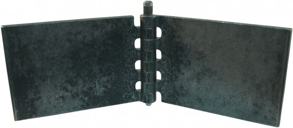 Recht portierscharnier met stalen pen 80 x 120mm scharnierblad blank