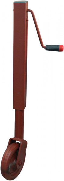 Steunwiel , niet opklapbaar ⧄60 wiel met rubber loopvlak Ø200x50 600kg gemenied