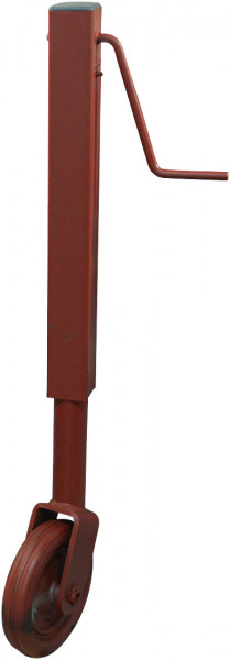 Steunwiel , niet opklapbaar ⧄60 wiel met rubber loopvlak Ø200x50 400kg gemenied