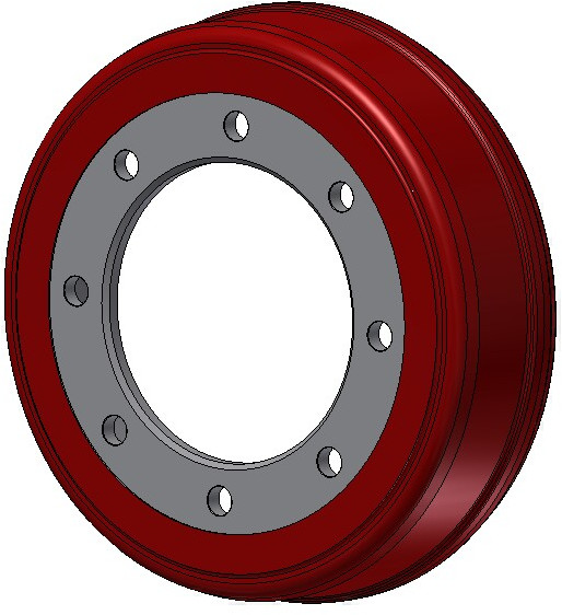 Remtrommel los, zonder bouten etc. 350Gx60 220/275/8