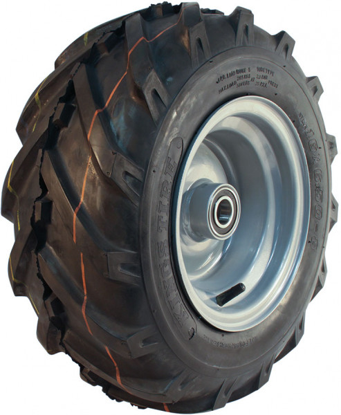 Luchtband + wiel 16x6.50-8 V-8501 4PR + 5.50Ax8H2 ET0 NL90 64 A4 staal grijs links