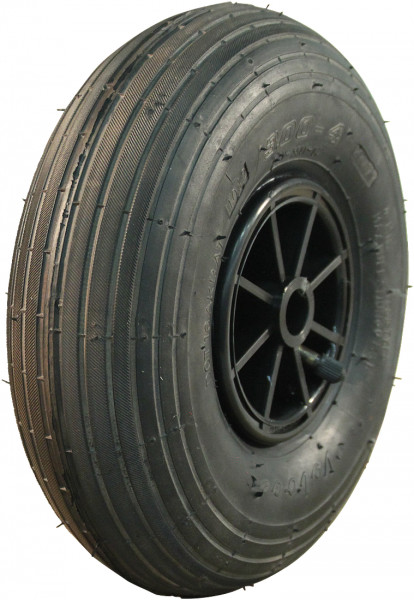 Luchtband + wiel serie 52 3.00-4 V-5501 4PR + 2.10x4 glijlager Ø20 NL75 kunststof zwart