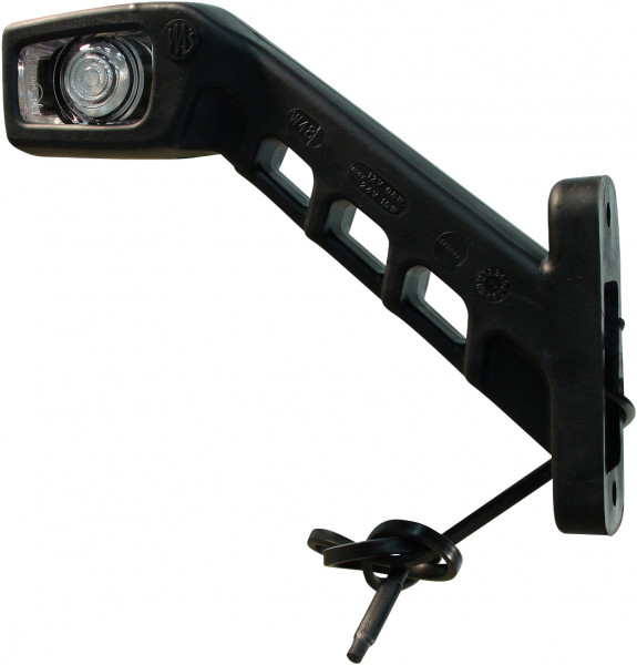 Contourlamp 238L/W48 rood / wit / oranje, links DC kabel 500mm., 2x0,75mm²