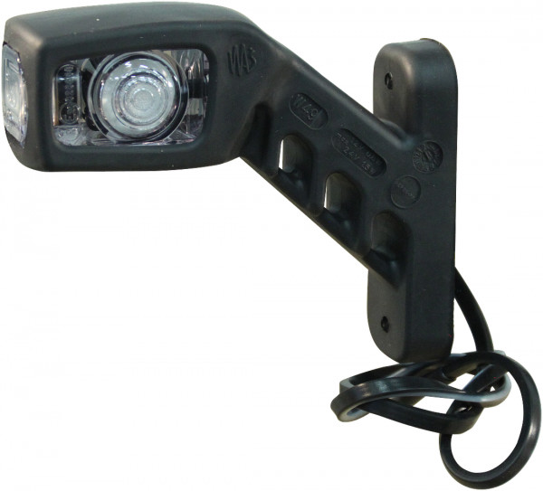 Contourlamp W49 rood / wit / oranje, links DC kabel 500mm., 2x0,75mm²