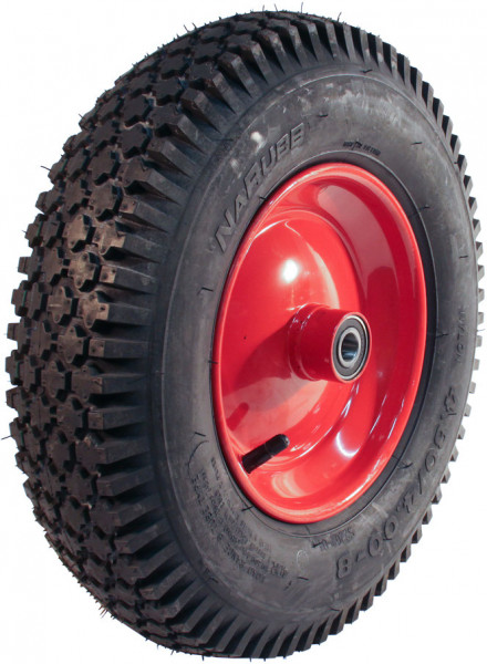 Luchtband + wiel 4.80/4.00-8 S-2202 4PR 2.50Ax8 ET0 NL96 A3 staal rood