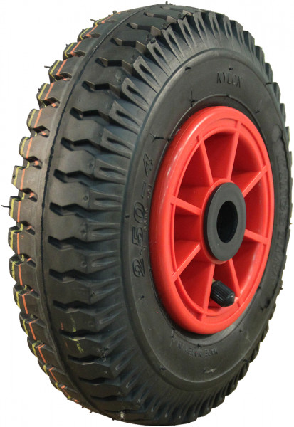 Luchtband + wiel 2.50-4 V-6606 2PR 2.10x4 rollager Ø20 NL75 kunststof rood