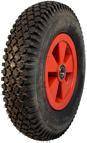 Luchtband + wiel 4.80/4.00-8 S-2202 4PR + 2.50Ax8 NL75 A3 kunststof rood