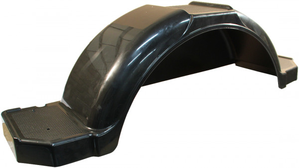 Spatscherm enkel as kunststof 250mm x 1025mm hoekig model