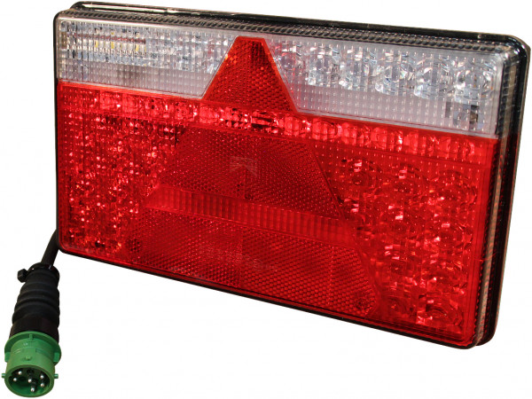 Achterlicht LED Multiled II rechts 8 PIN's bajonet green + 0.5m kabel, 8 x 1mm²