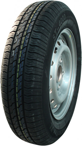 Luchtband + wiel 155 R13 Kargomax XL ST-4000 M+S + 4Jx13H2 ET30 57/100/4 84 N staal grijs