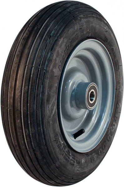 Luchtband + wiel 4.80/4.00-8 S-2301 4PR + 3.00Dx8H2 ET0 NL100 A3 staal grijs