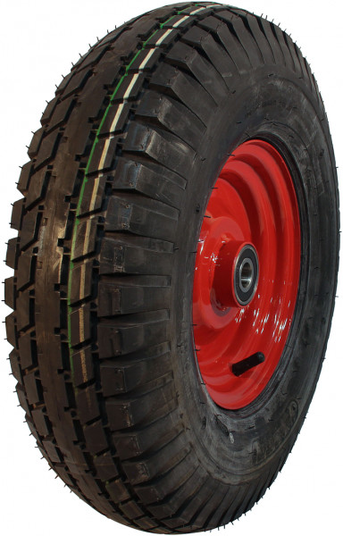 Luchtband + wiel 5.00-8 HF-223 6PR 2.50Ax8 ET0 NL75 101 A3 staal rood