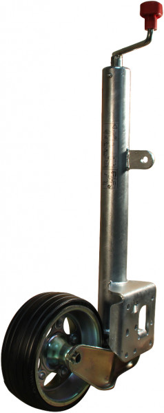 Steunwiel automatisch opklapbaar 230x80mm Ø60x4 stalen velg